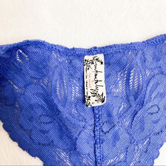 Free People Lace Racerback Bralette Blue - Picture 2 of 3